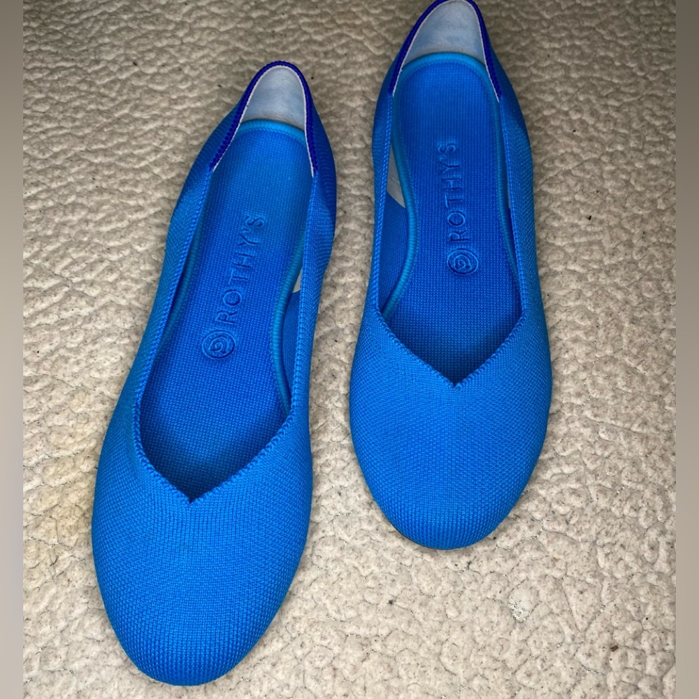Rothy’s peacock blue flats
